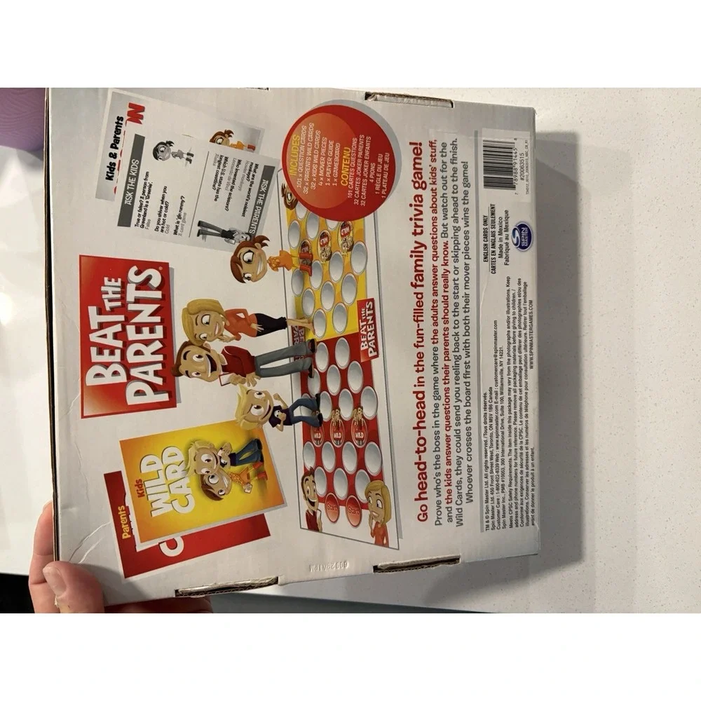 Beat The Parents Board Game Spin Master Kids vs Grown-Ups Trivia - Complete